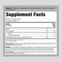Supplement Facts panel for Digestive Probiotic 50 Gummies, displaying ingredients and nutritional information clearly.