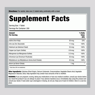 Trace Minerals Full Spectrum, 200 Tablets