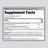 Supplement Facts for Urinary + Vaginal Probiotic, 60 capsules.