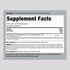 Supplement Facts panel for Red Raspberry Leaves 1200 mg in 120 capsules.