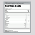 Supplement Facts panel displaying details for Macadamia Nut Oil, including nutritional information and ingredient list.