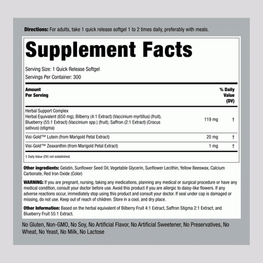 Senior Vision Care Complex, 300 Quick Release Softgels