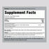 Supplement Facts for Ginger Root 1500 mg, 180 capsules.