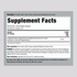 This image shows the Supplement Facts panel for Tongkat Ali 1600mg Capsules, which contains 120 capsules per container.