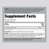 Label showing Supplement Facts for Strontium Citrate 680 mg, 90 capsules.