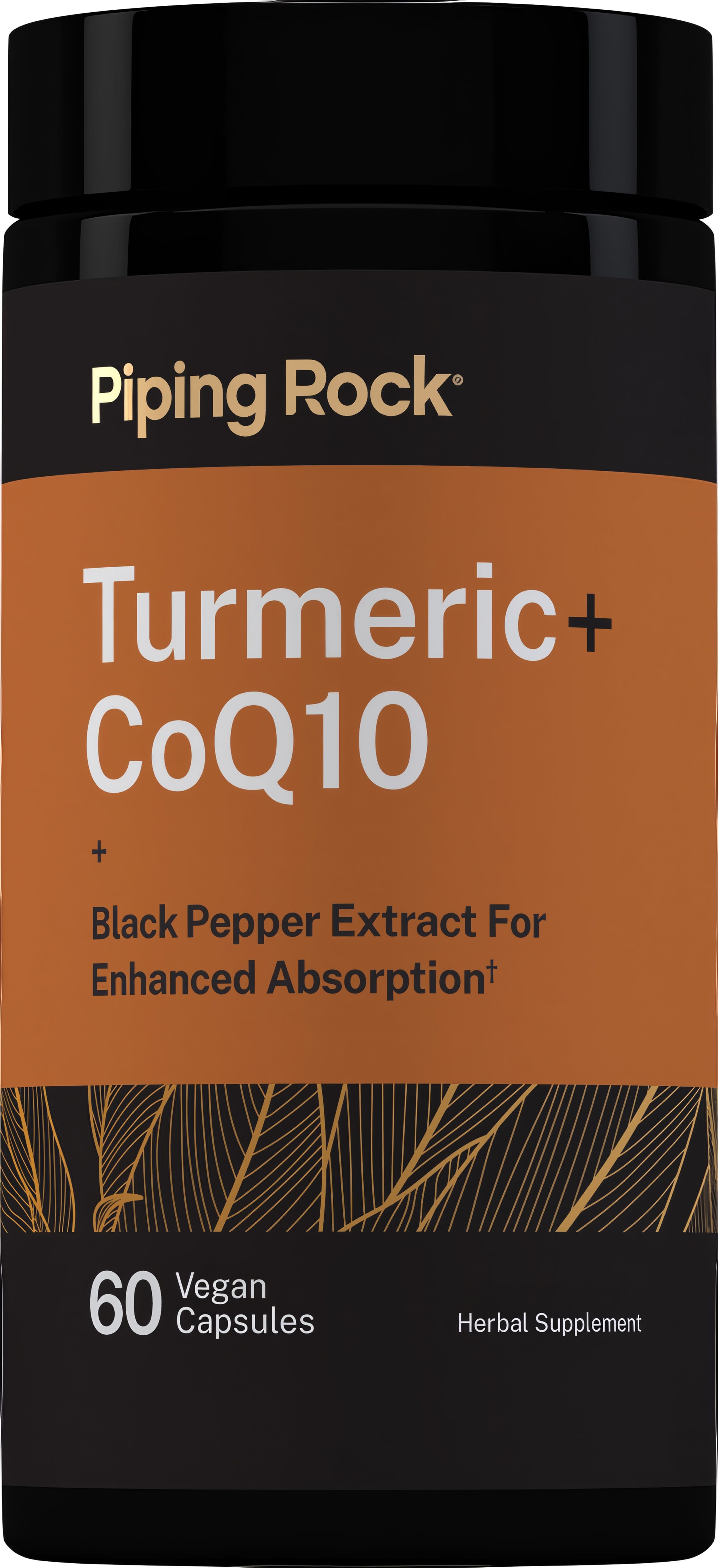 Turmeric plus CoQ10 w/ Black Pepper Extract, 60 Vegan Capsules