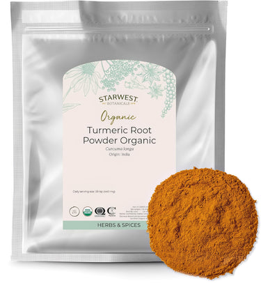 Turmeric Root Ground Organic, 1 lb (454 g) Bag