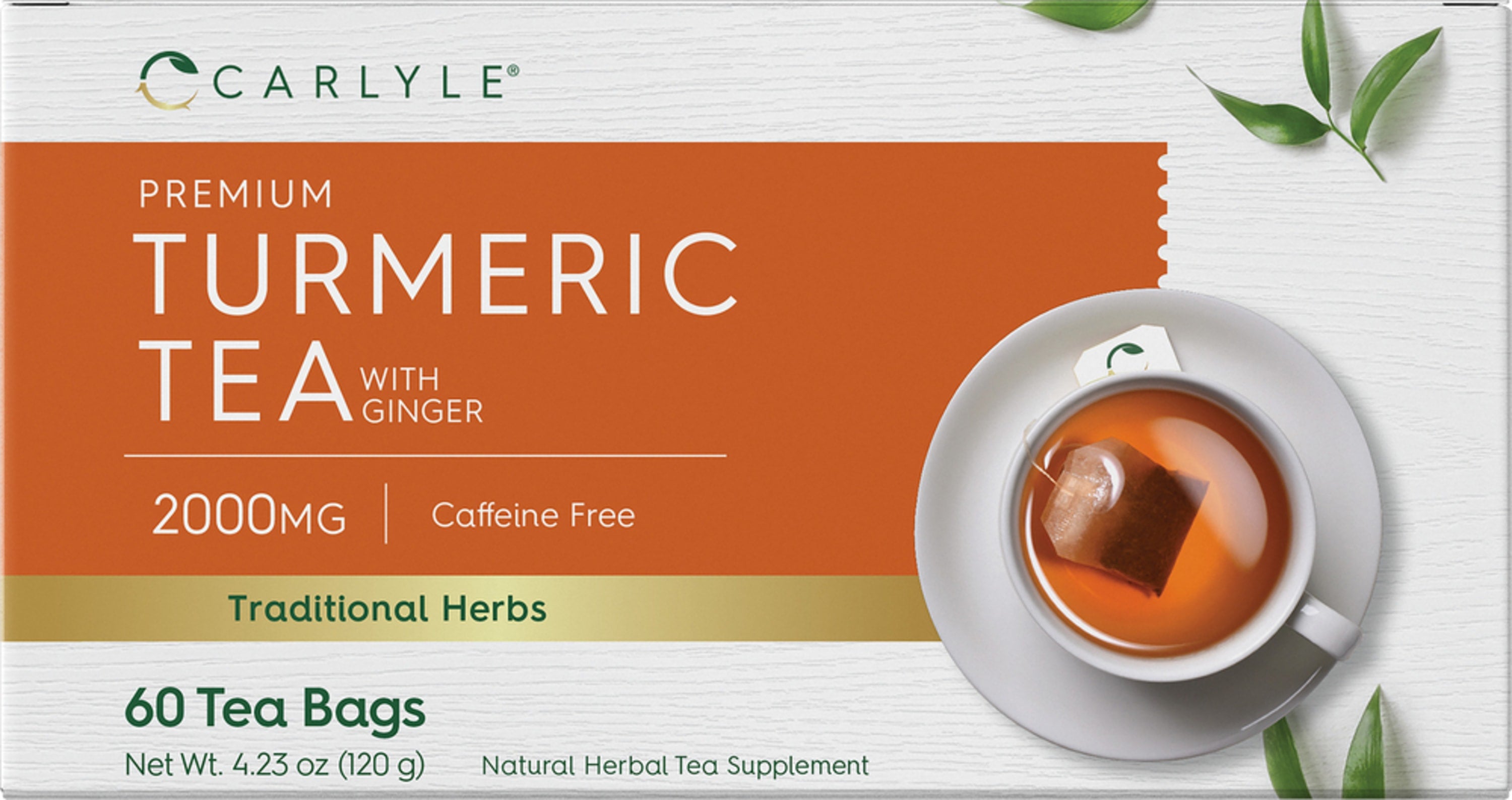 Turmeric Tea, 2000 mg, 60 Tea Bags