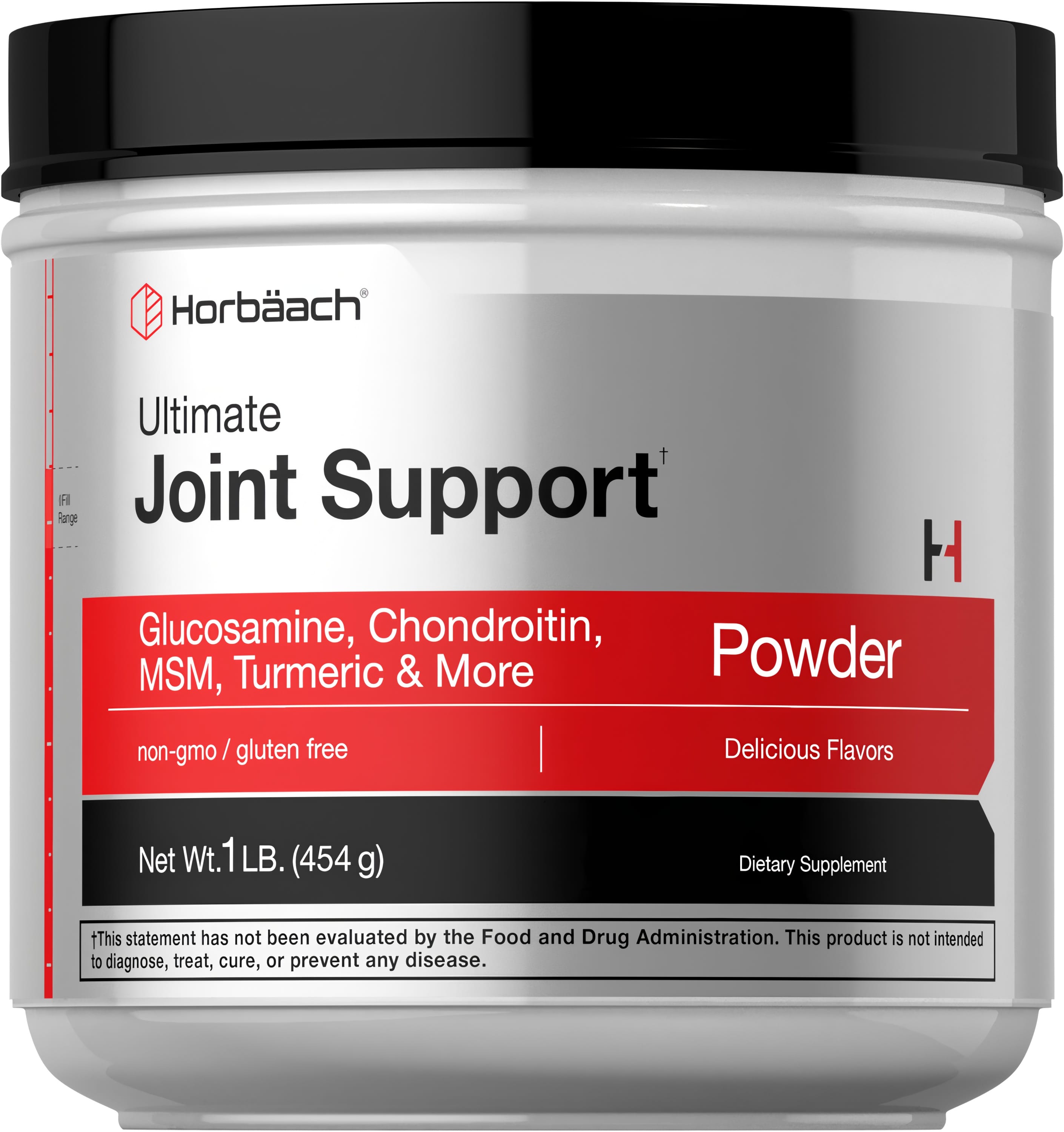 CL Ultra Joint Support Powder, 1 lb. Contains glucosamine, chondroitin, MSM, turmeric. Non-GMO and gluten-free.