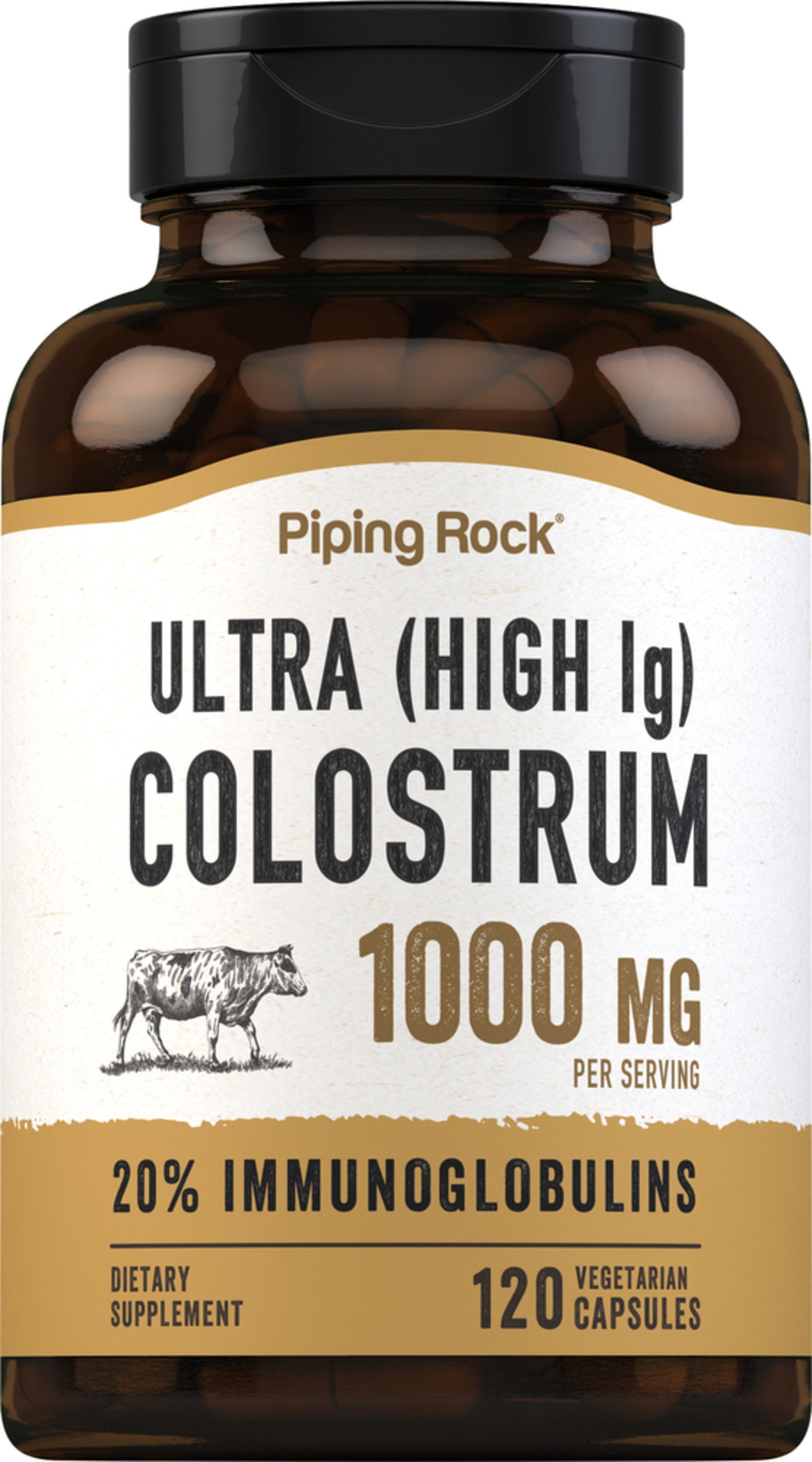 Ultra Colostrum (High IG), 1000 mg (per serving), 120 Vegetarian Capsules