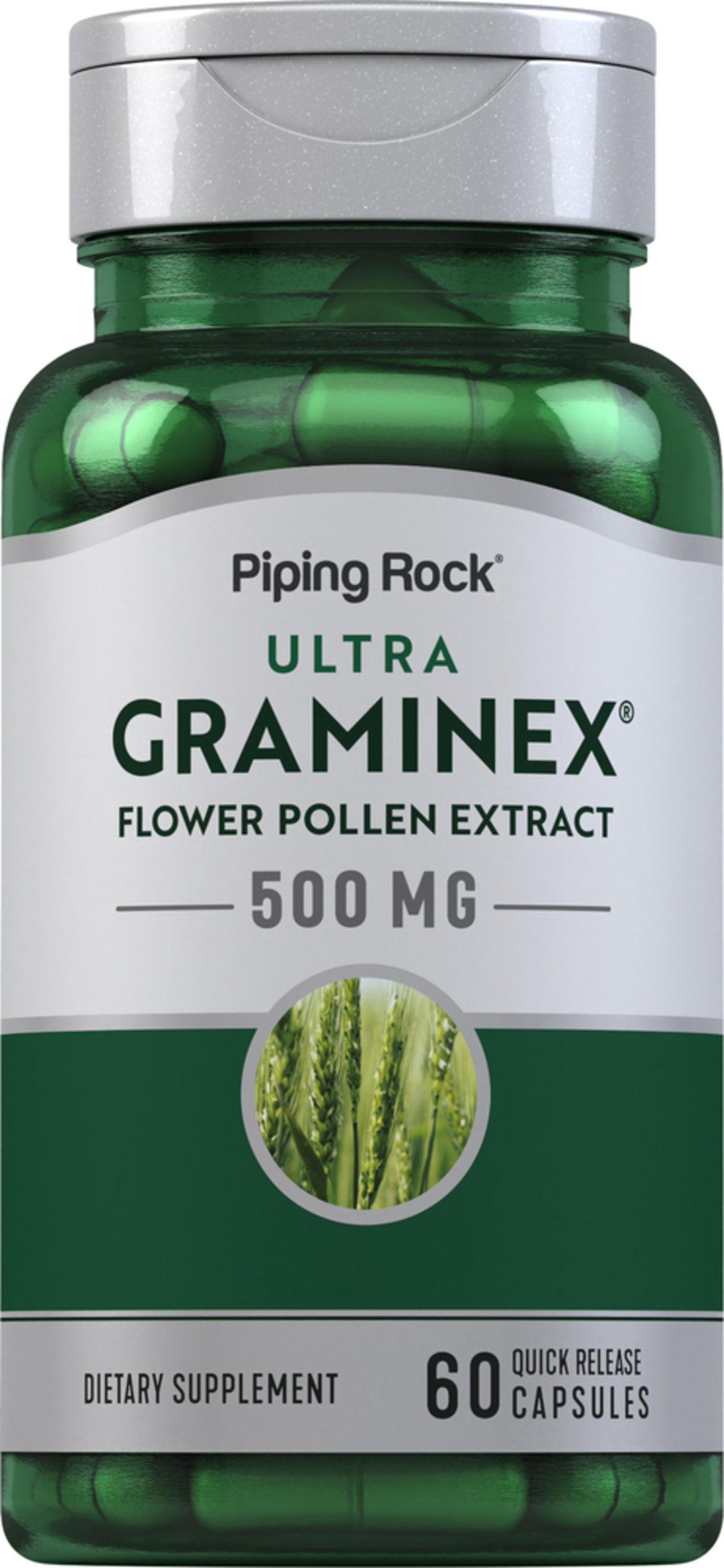 Ultra Graminex Flower Pollen Ext, 500 mg, 60 Quick Release Capsules