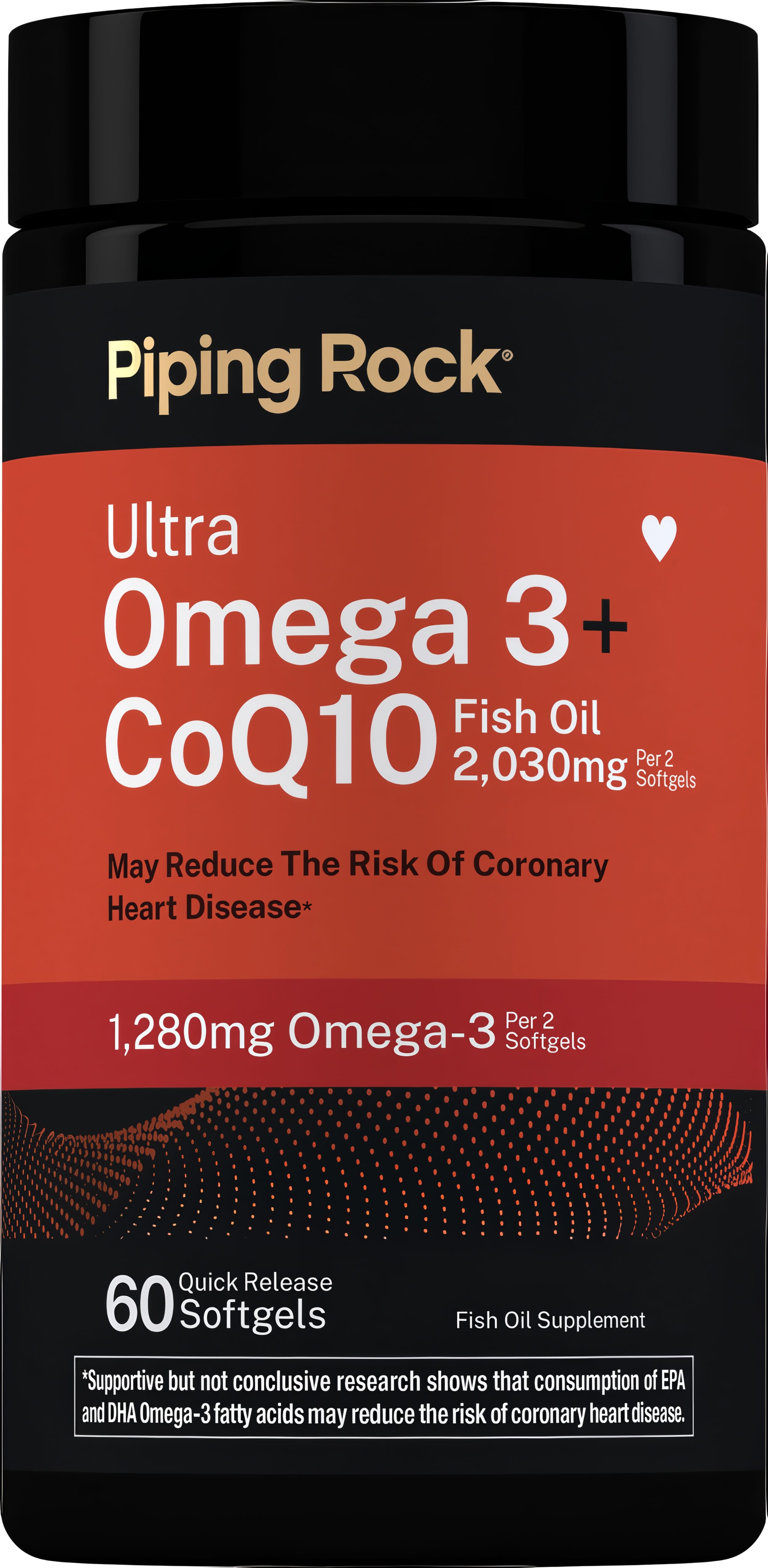 Ultra Omega 3 plus CoQ10 Fish Oil, 60 Quick Release Softgels