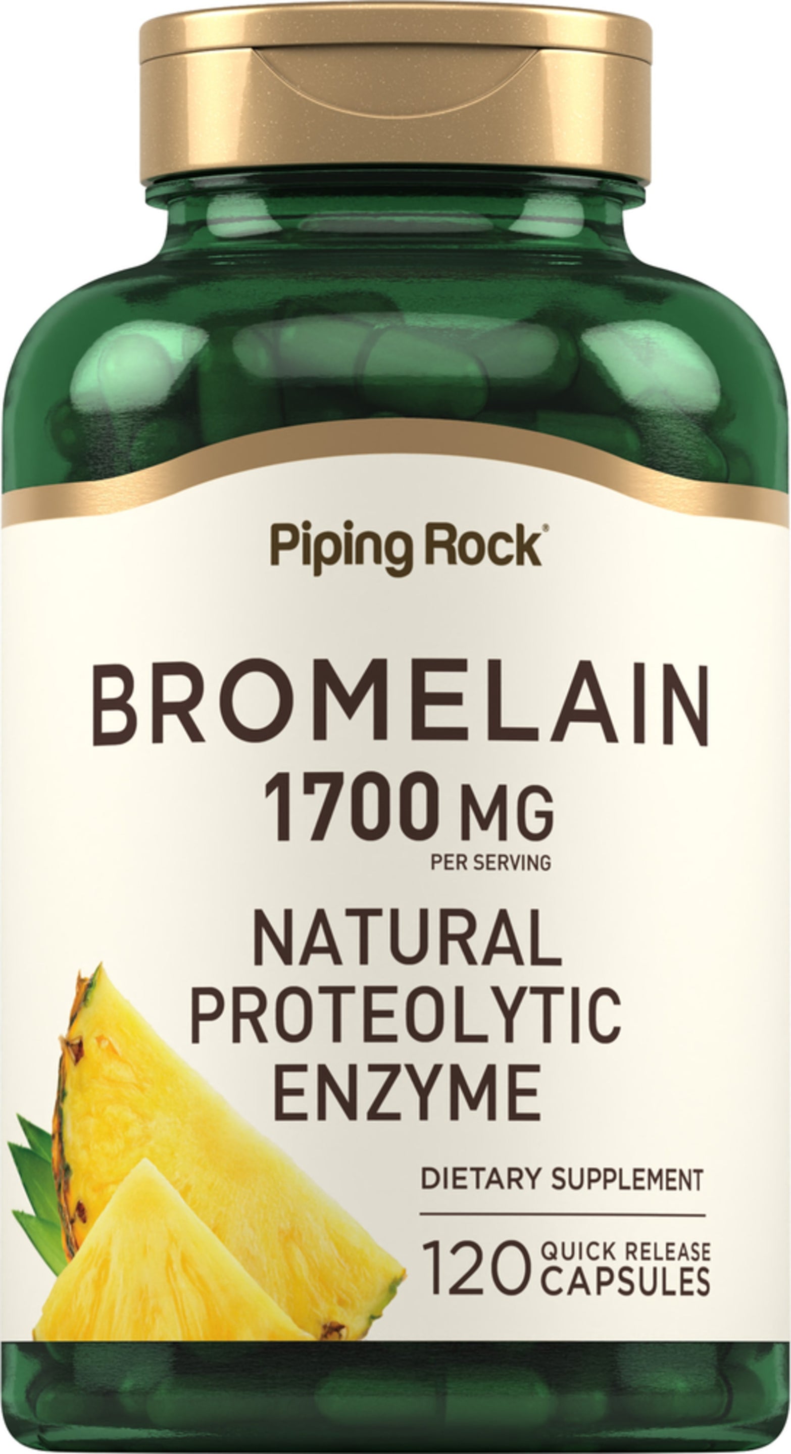 Ultra Strength Bromelain, 1700 mg (per serving), 120 Quick Release Capsules