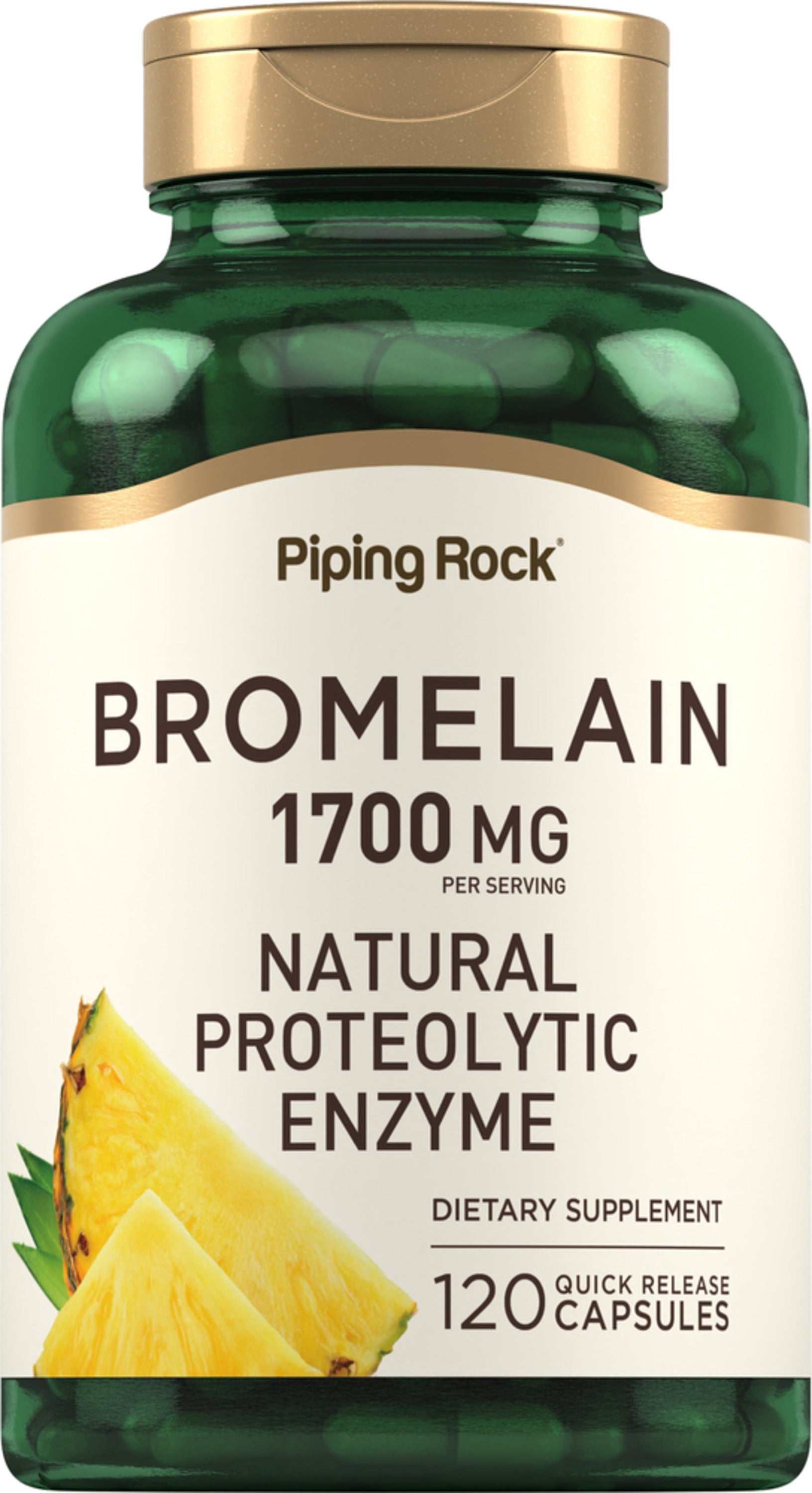 Ultra Strength Bromelain, 1700 mg (per serving), 120 Quick Release Capsules