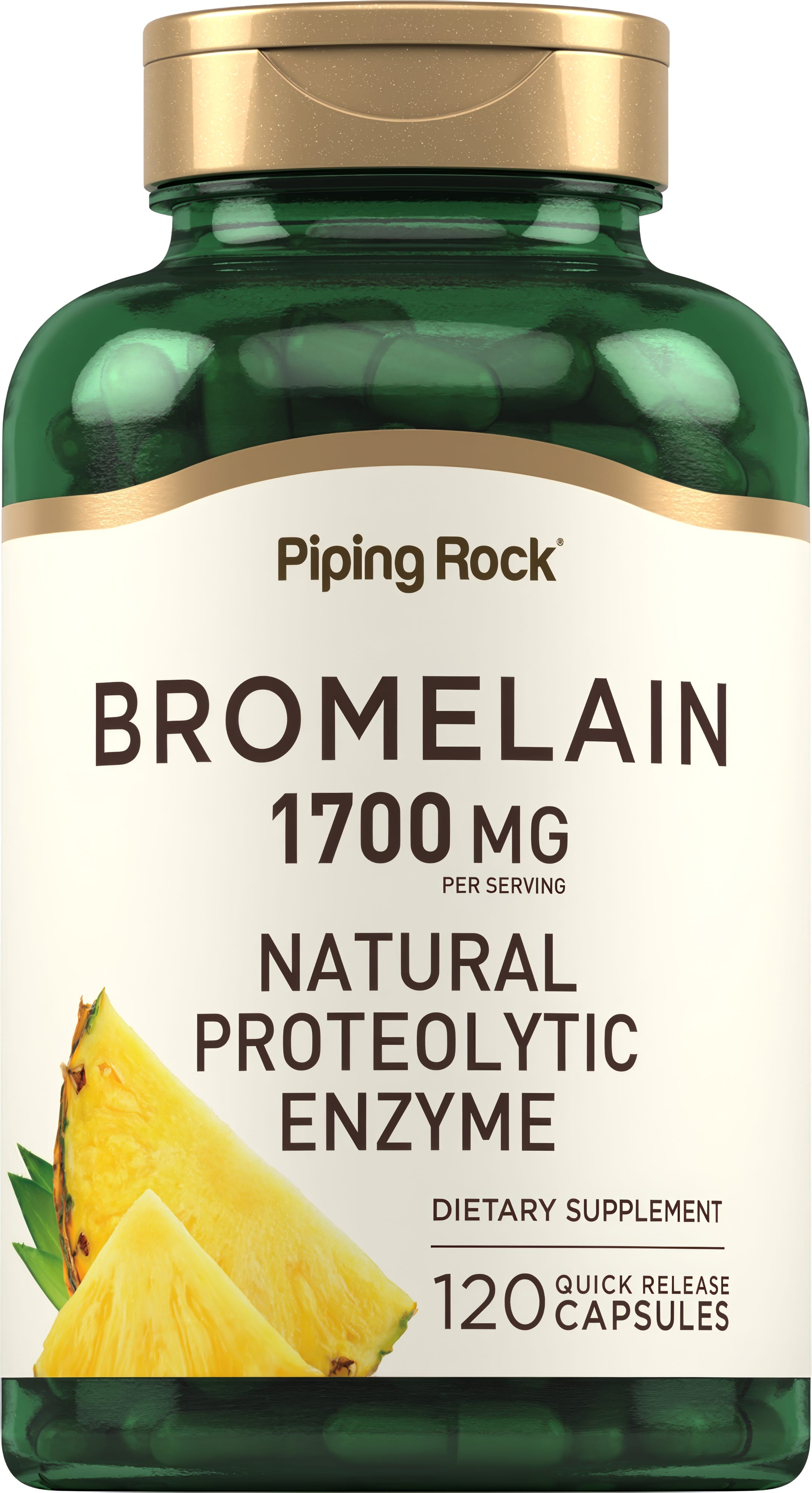 Ultra Strength Bromelain, 1700 mg (per serving), 120 Quick Release Capsules