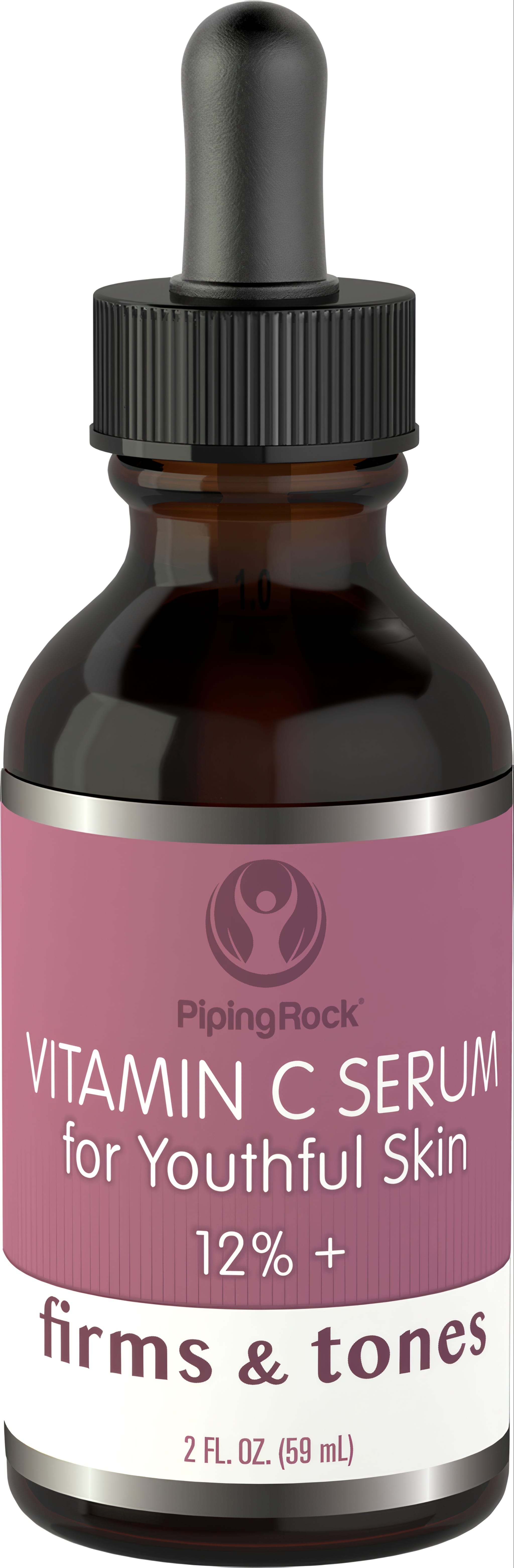 Vitamin C Serum for youthful skin with 12% concentration, firms and tones, 2 FL. OZ. (59 mL) bottle.