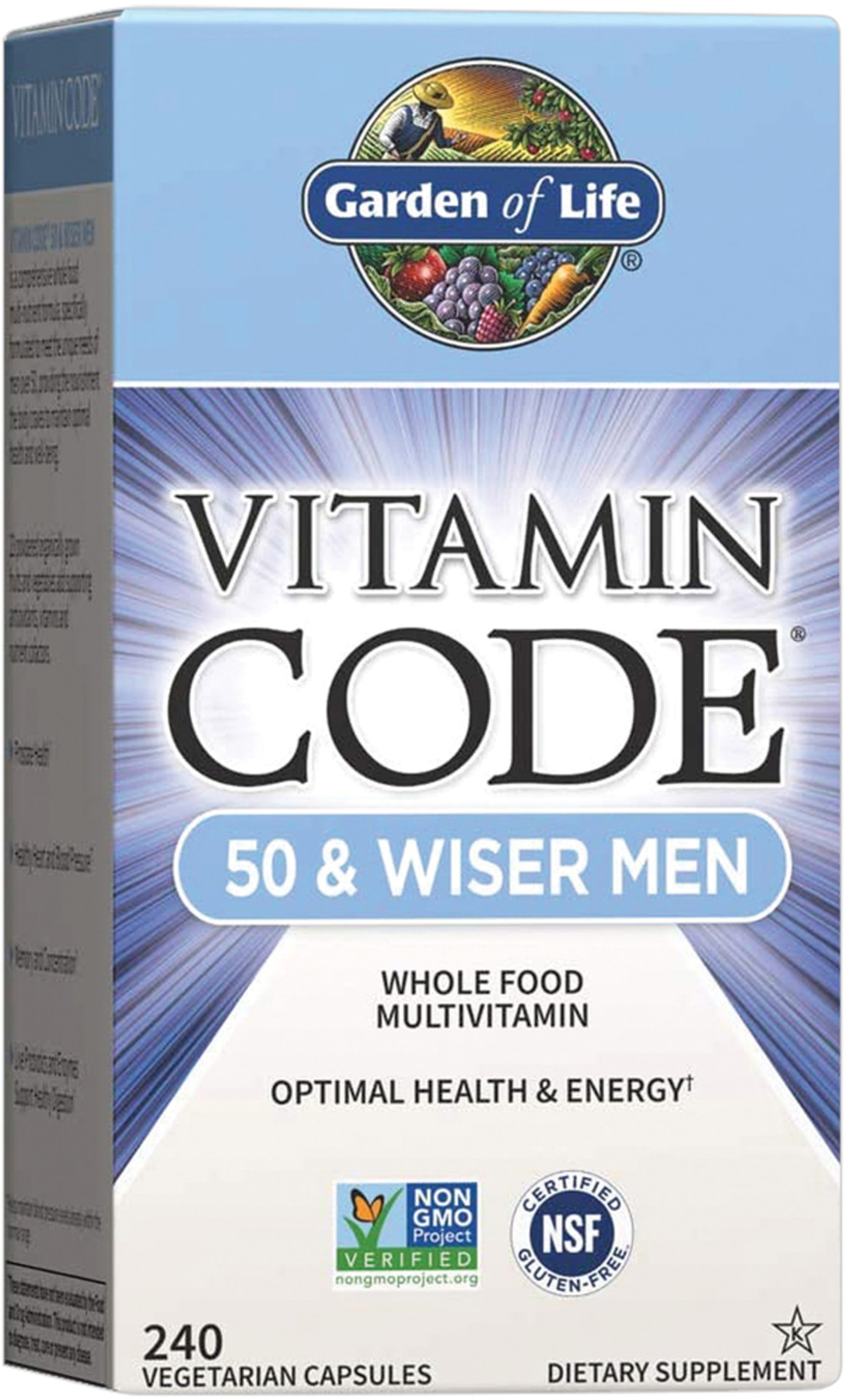 Vitamin Code 50 & Wiser Men Multivitamin, 240 Vegetarian Capsules